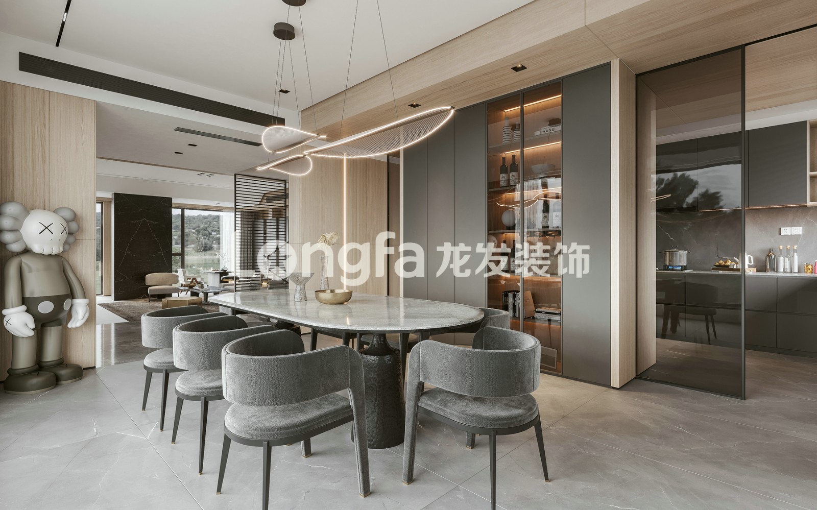 龍發(fā)裝飾七彩云南古滇名城聯排別墅效果圖